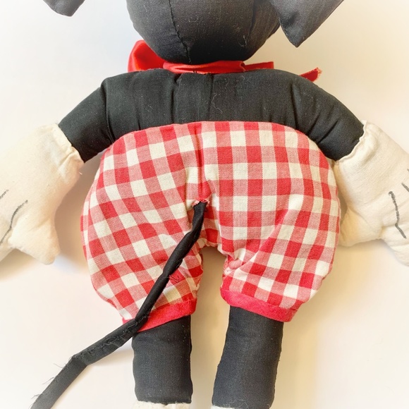 Vintage Handmade Mickey and Minnie Mouse Plush Dolls True Vintage - Picture 7 of 16